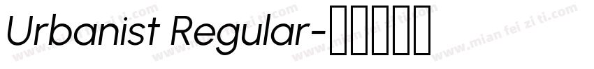 Urbanist Regular字体转换